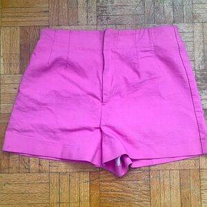 Zara pink high-waisted shorts